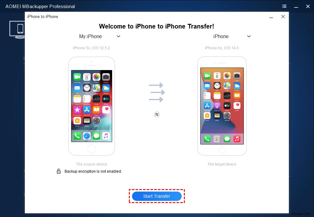 ถ่ายโอนข้อมูลจาก iPhone ไปยัง iPhone ด้วย Apple ID ที่แตกต่างกัน 