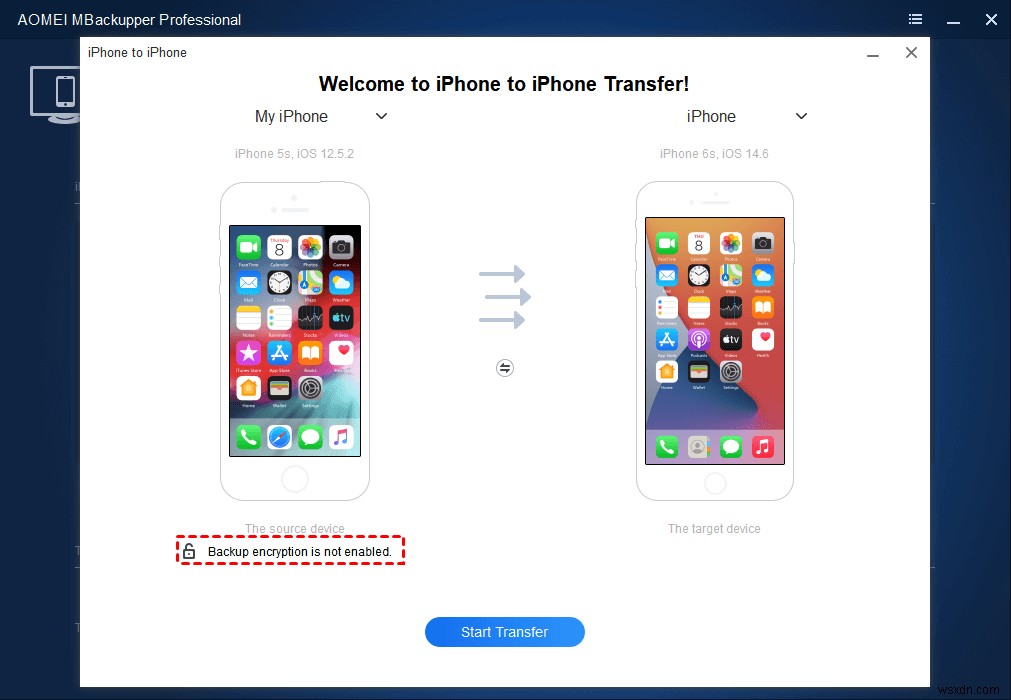 ถ่ายโอนข้อมูลจาก iPhone ไปยัง iPhone ด้วย Apple ID ที่แตกต่างกัน 
