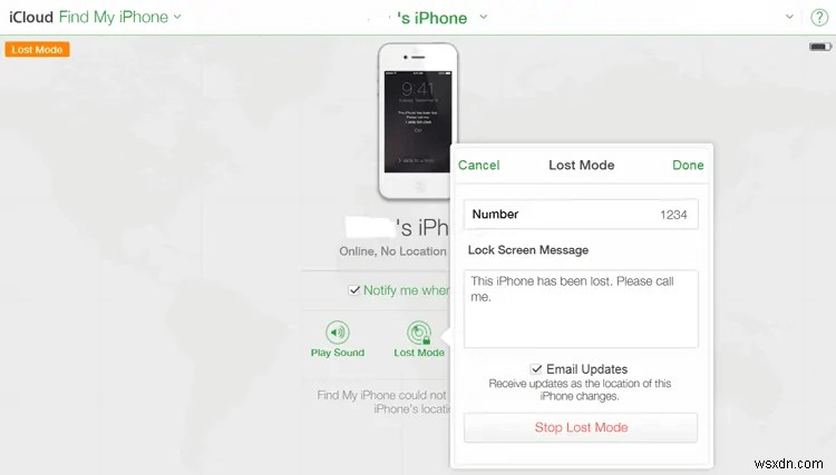 iPhone เครื่องนี้สูญหายและถูกลบ - ปลดล็อก iPhone Lost Mode 