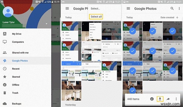 วิธีดาวน์โหลด Mass Pictures จาก Google Photos ไปยัง iPhone 