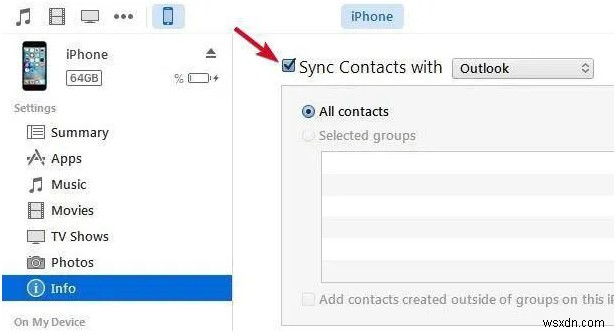 วิธีซิงค์รายชื่อ Outlook กับ iPhone 
