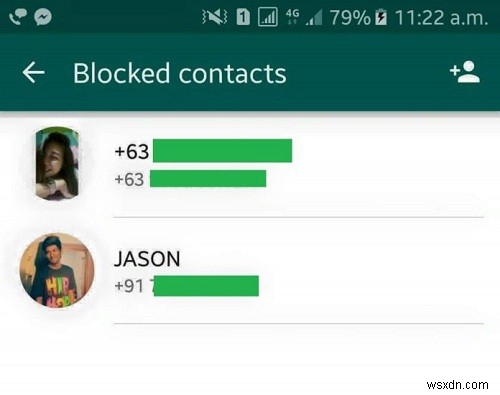 วิธีลบผู้ติดต่อที่ถูกบล็อกใน WhatsApp 