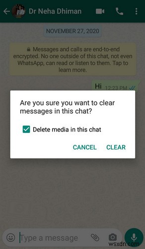 WhatsApp Clear Chat กับ Delete Chat:อะไรคือความแตกต่าง? 