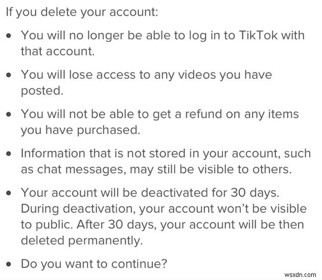 วิธีลบบัญชี TikTok ของคุณ 