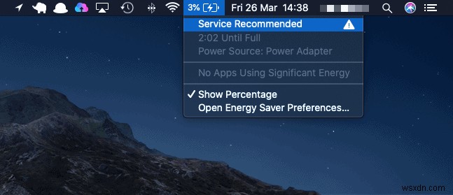 3 วิธีในการแก้ไขคำเตือนแบตเตอรี่บริการบน Mac 