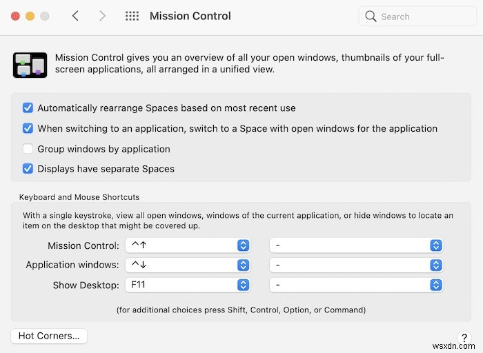 วิธีใช้ macOS Hot Corners 