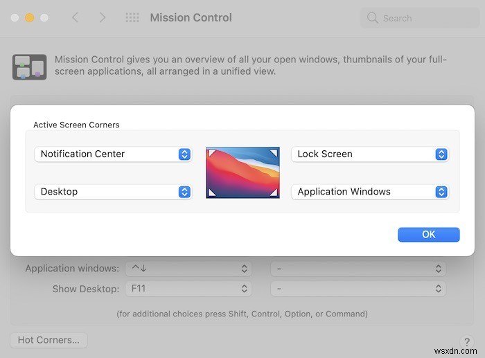 วิธีใช้ macOS Hot Corners 