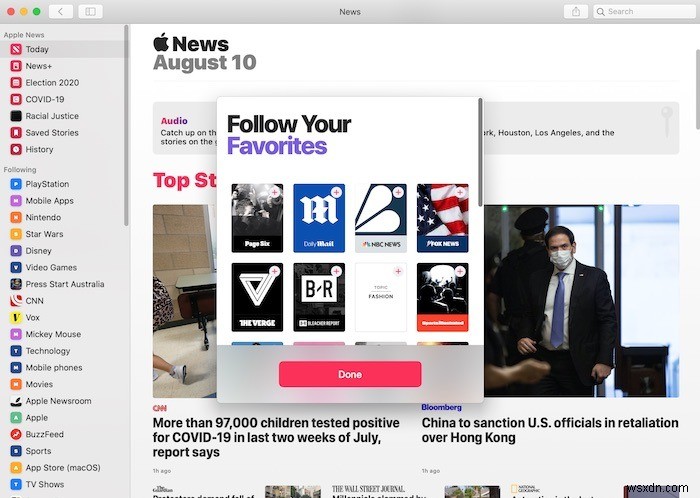 วิธีปรับแต่งแอพ Apple News บน Mac 