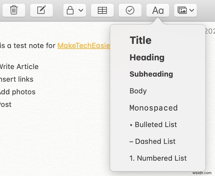 วิธีเริ่มต้นใช้งาน macOS Notes App 
