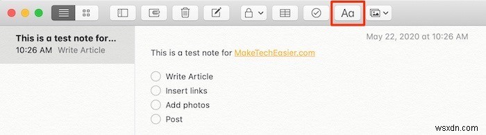 วิธีเริ่มต้นใช้งาน macOS Notes App 