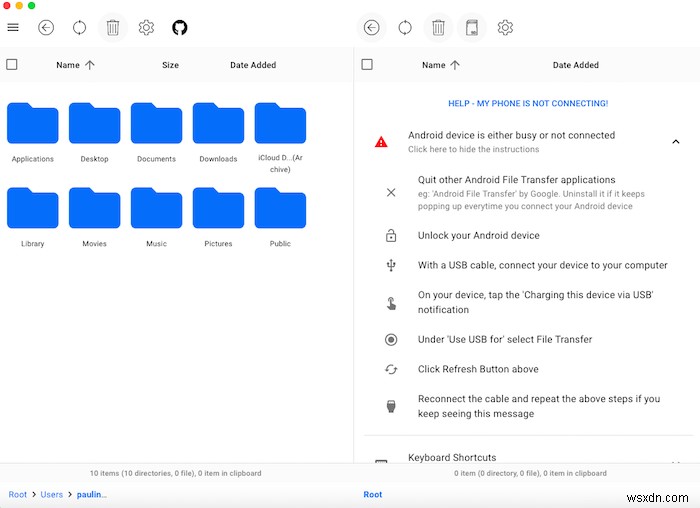 วิธีถ่ายโอนไฟล์ Android ไปยัง Mac ด้วย OpenMTP 