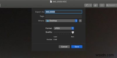วิธีแปลงไฟล์ HEIC เป็น JPG โดยใช้การแสดงตัวอย่างบน Mac 