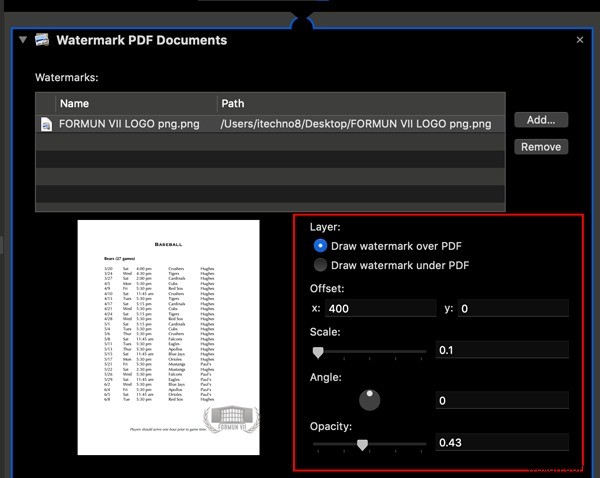 วิธีใส่ลายน้ำหน้า PDF โดยใช้การดำเนินการด่วนใน macOS 