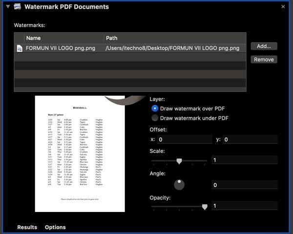 วิธีใส่ลายน้ำหน้า PDF โดยใช้การดำเนินการด่วนใน macOS 