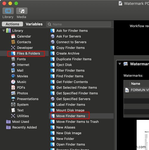 วิธีใส่ลายน้ำหน้า PDF โดยใช้การดำเนินการด่วนใน macOS 