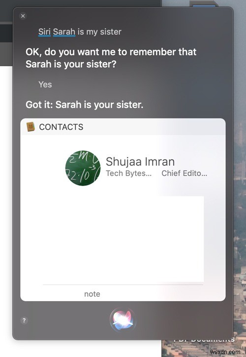 วิธีเพิ่มความสัมพันธ์กับผู้ติดต่อบน Mac ของคุณ 
