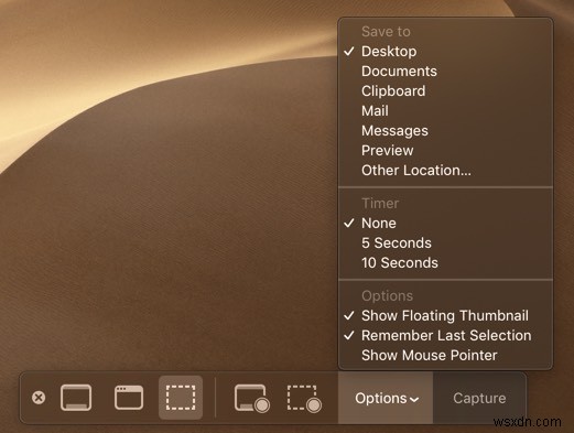 การเรียนรู้เครื่องมือภาพหน้าจอใหม่ของ macOS Mojave 