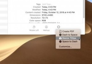 การสร้างและการใช้การดำเนินการด่วนใน macOS Mojave 