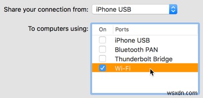 วิธีสร้าง Wi-Fi Hotspot ใน macOS 