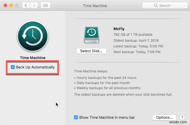 แก้ไขปัญหาทั่วไปของ macOS Time Machine 