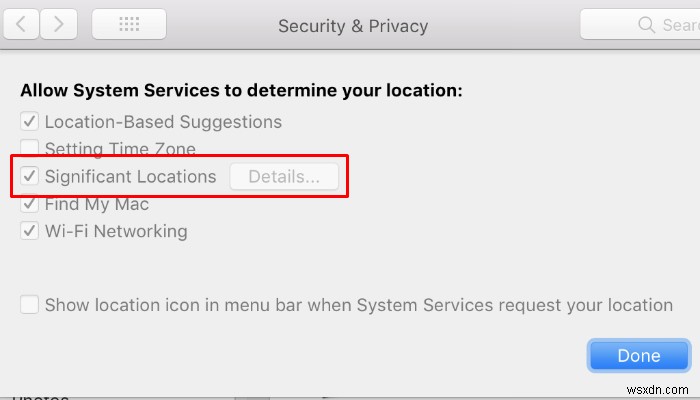 วิธีปิดการใช้งานการติดตามตำแหน่งใน macOS High Sierra 