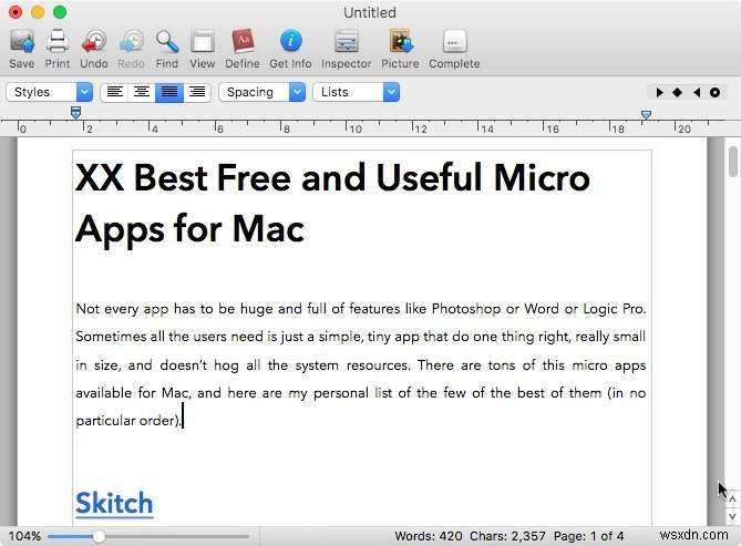 แอพไมโครฟรีและมีประโยชน์ 15 อันดับแรกสำหรับ Mac 