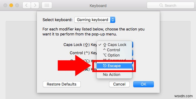 วิธีทำการแมปปุ่ม Caps Lock ใหม่เป็น Esc ใน macOS Sierra [เคล็ดลับด่วน] 