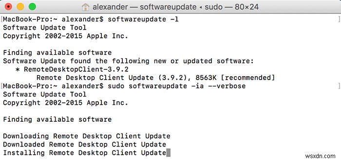 วิธีอัปเดตแอปโดยใช้ Terminal บน Mac 