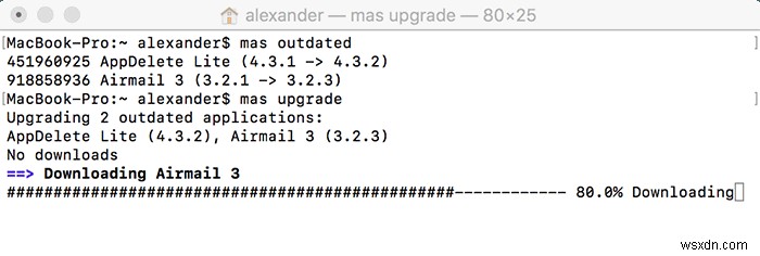 วิธีอัปเดตแอปโดยใช้ Terminal บน Mac 