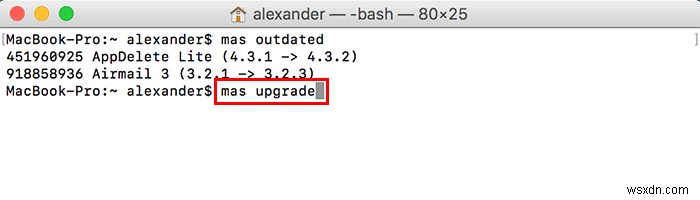 วิธีอัปเดตแอปโดยใช้ Terminal บน Mac 