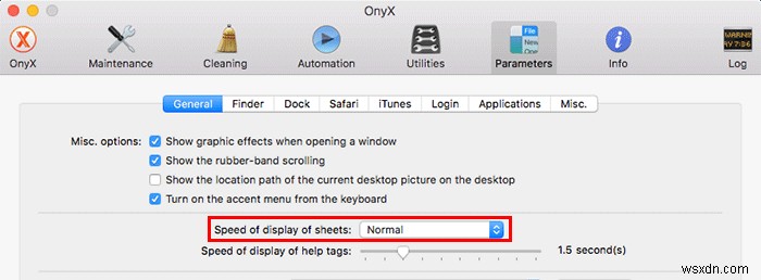 ปรับการตั้งค่า Mac ที่ซ่อนอยู่ด้วย Onyx 