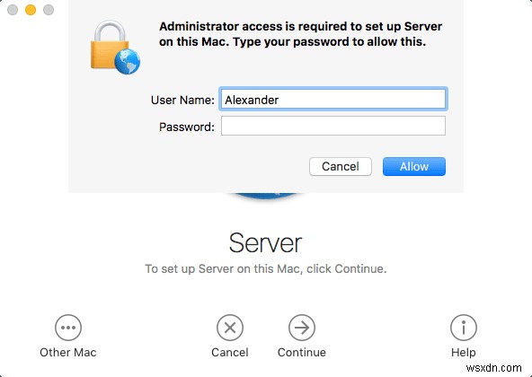 วิธีกำหนดค่า macOS Sierra Server 