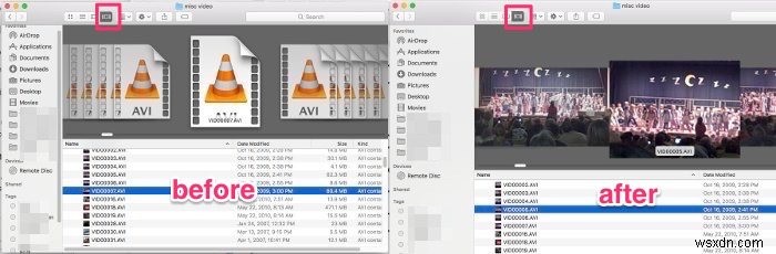 ดูตัวอย่างวิดีโอด้วย Quicklook ใน Finder ของ Mac 