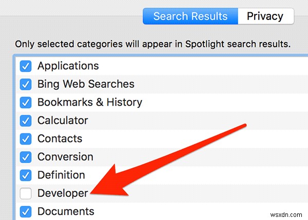 วิธีละเว้นผลการค้นหาของนักพัฒนาซอฟต์แวร์จาก Spotlight บน Mac ของคุณ 