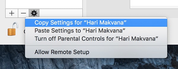วิธีคัดลอกการควบคุมโดยผู้ปกครองจากบัญชีหนึ่งไปยังอีกบัญชีหนึ่งใน Mac ของคุณ 