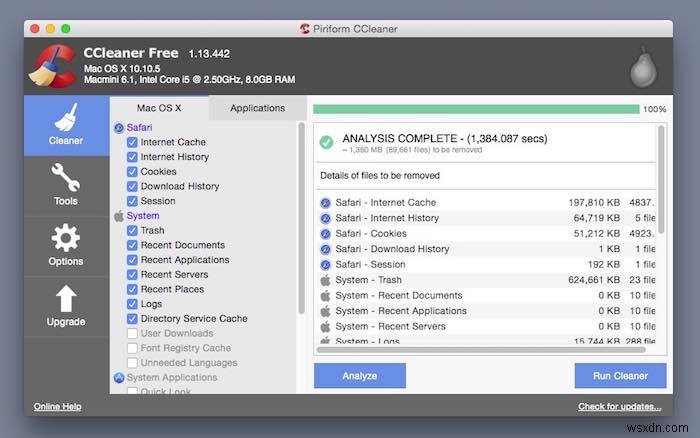 CCleaner สำหรับ Mac:ดีเท่า Windows หรือไม่ 