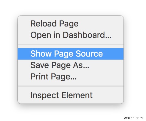 วิธีดูซอร์สโค้ดของหน้าเว็บใน Safari บน Mac 