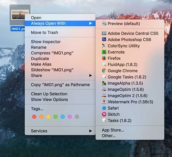 วิธีเปิดไฟล์ในแอพต่างๆ บน Mac ของคุณ 