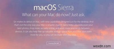 macOS Sierra – มีอะไรใหม่และรายการความเข้ากันได้ 
