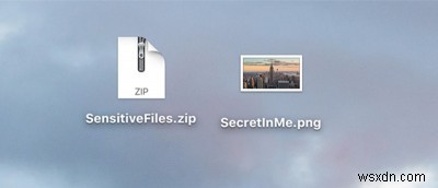 วิธีซ่อนไฟล์ ZIP ในไฟล์รูปภาพบน Mac 