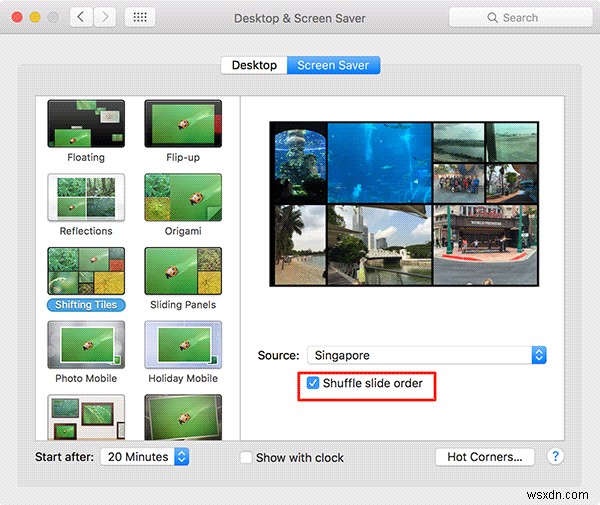 วิธีตั้งค่าคลังรูปภาพเป็นโปรแกรมรักษาหน้าจอบน Mac ของคุณ 