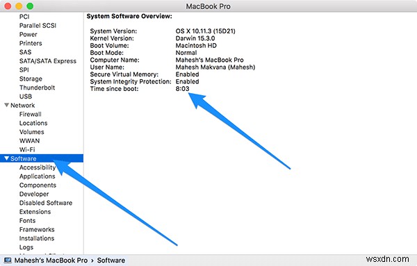 วิธีค้นหาเวลาทำงานของ Mac ของคุณ 