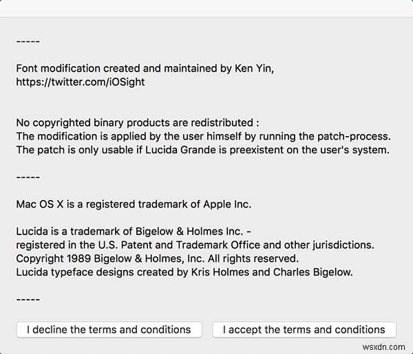วิธีเปลี่ยนแบบอักษรเริ่มต้นเป็น Lucida Grande ใน OS X El Capitan 