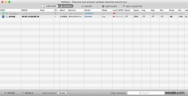 เพิ่มประสิทธิภาพเครือข่าย WiFi ของคุณโดยใช้ NetSpot สำหรับ OS X 