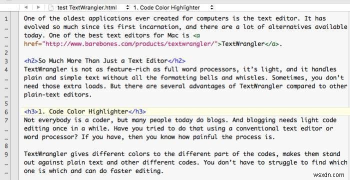 TextWrangler:โปรแกรมแก้ไขข้อความ Mac อย่างง่ายบนเตียรอยด์ 
