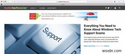 วิธีปักหมุดไซต์กับเบราว์เซอร์ Safari ใน OS X El Capitan 