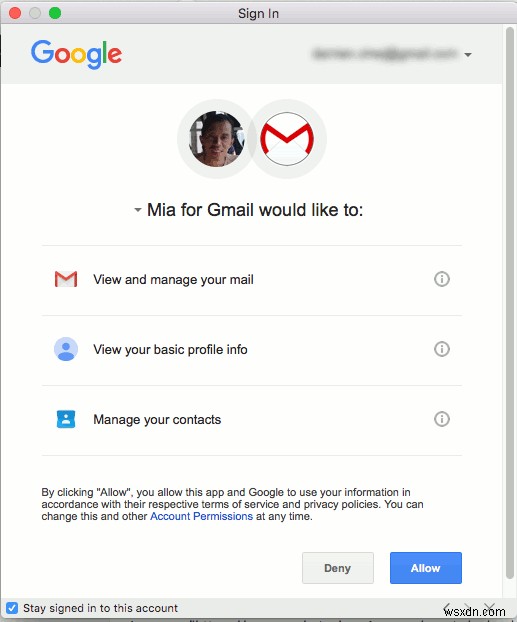Mia สำหรับ Gmail:เข้าถึง Gmail จากแถบเมนูของ Mac 