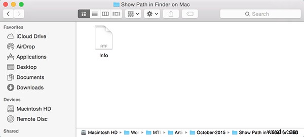 วิธีแสดงเส้นทางปัจจุบันใน Finder บน Mac ของคุณ 