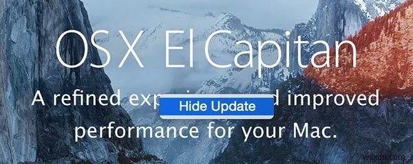 วิธีซ่อนแบนเนอร์อัปเดต OS X El Capitan ใน Mac App Store 