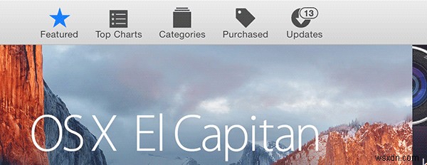 วิธีซ่อนแบนเนอร์อัปเดต OS X El Capitan ใน Mac App Store 